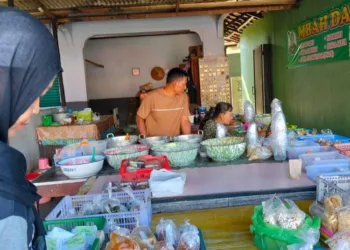 Warung Jenang Dawet Mbah Dawet di kawasan Taman Bunga Wonosari, Kabupaten Gunungkidul.