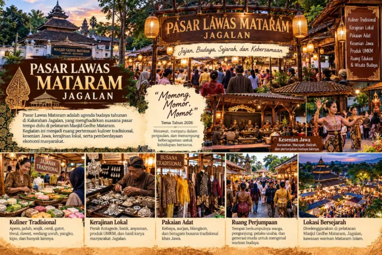 Pasar Lawas Mataram Bantul Padukan Nostalgia Budaya dan Penguatan Ekonomi Warga 1 Pasar Lawas Mataram mengingatkan bahwa tradisi tidak selalu harus dipertahankan dengan cara membekukannya dalam masa lalu. Tradisi dapat terus hidup ketika diberi ruang untuk berjumpa dengan kebutuhan masa kini