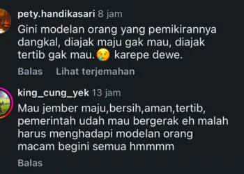 Warganet mendukung penataan Pasar Tanjung Jember dan menyoroti penggunaan jalan umum untuk aktivitas perdagangan yang dinilai mengganggu lalu lintas.