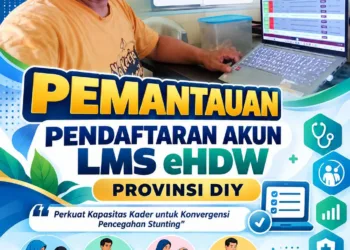 Pemantauan progres pendaftaran akun LMS melalui dashboard eHDW.