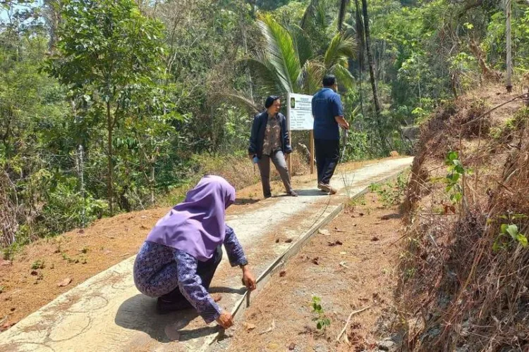 Pemkab Kulon Progo Rampungkan Peningkatan Jalan Lingkungan di Pagerharjo Lewat Skema Padat Karya 1 Opname kegiatan bersama Ulu-ulu, Pendamping Desa dan Jawatan Kemakmuran Kapanewon Samigaluh.