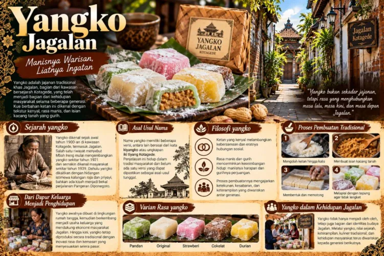Menelusuri Jejak Sejarah dan Manisnya Warisan Kuliner Tradisional Yangko di Jagalan Bantul 1 yangko membawa lebih dari rasa manis. Ia membawa jejak keterampilan keluarga, ingatan tentang Kotagede, dan pelajaran bahwa warisan paling berharga adalah pengetahuan yang terus diteruskan.